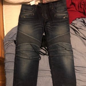 NWT Balmain biker jeans